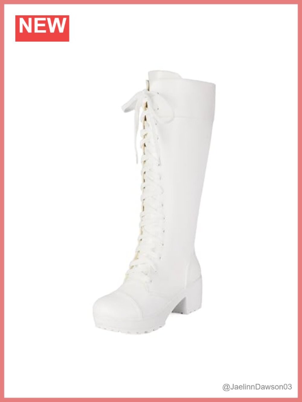 Knee High Combat Boots Chunky Platform Lace Up Goth